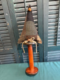 Antique Wood Spool Bobbin Primitive Wool Quilt Tree