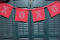 XOXO Valentines Repurposed Garland Pennant Banner