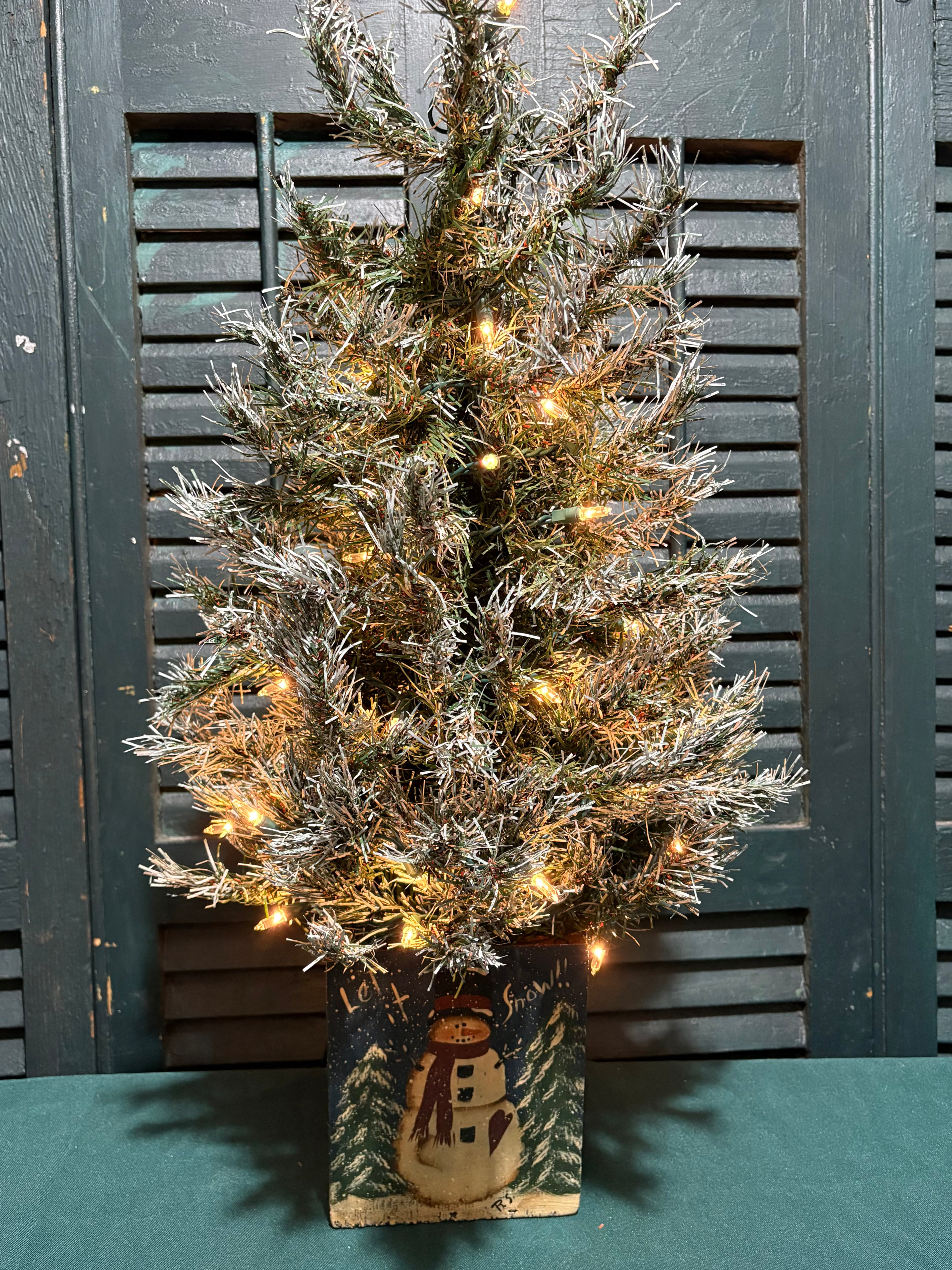 29” Let It Snow Christmas Winter Tree