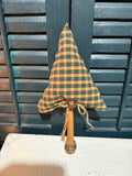 Antique Spool Bobbin Christmas Tree Plaid