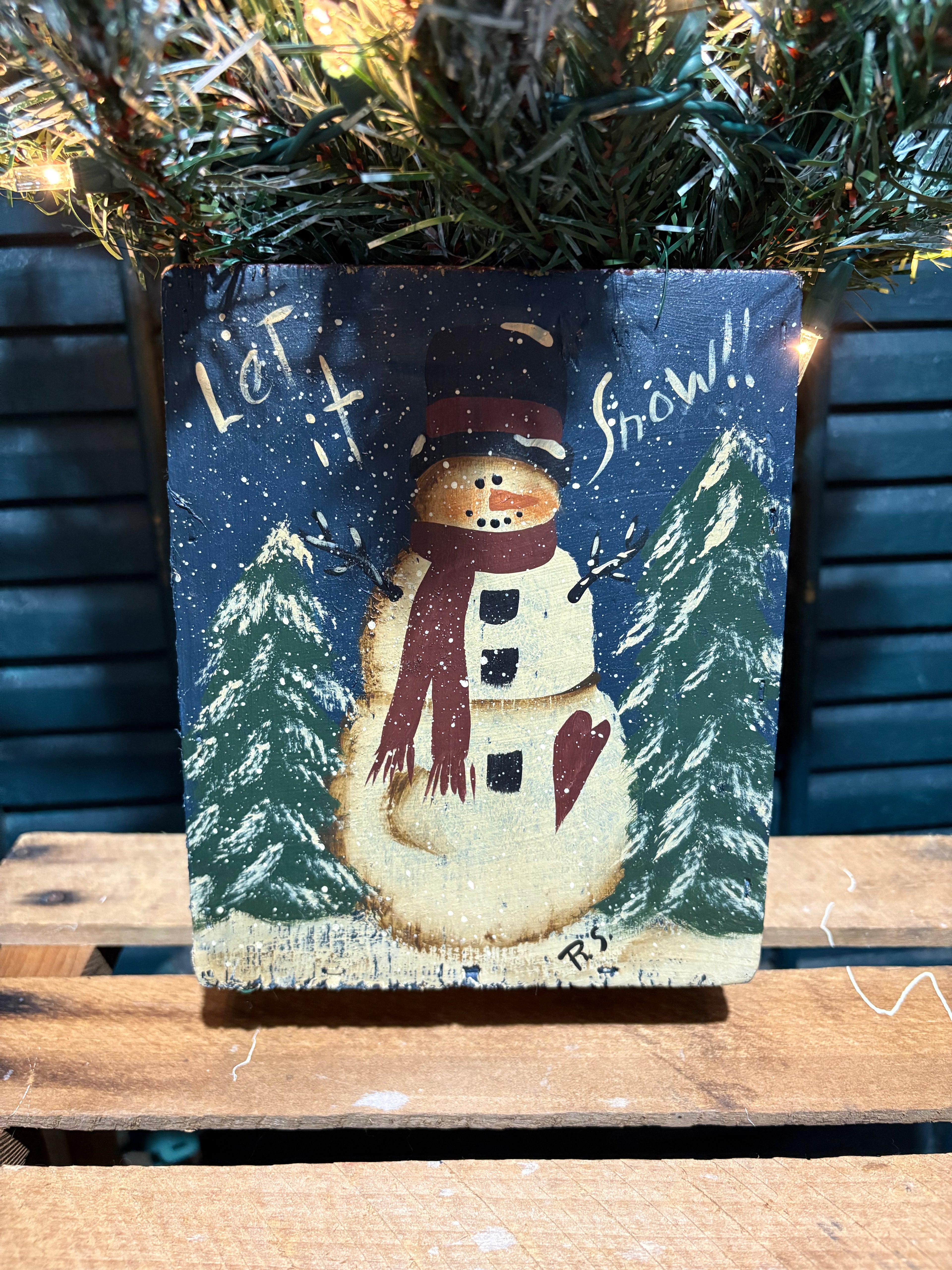 29” Let It Snow Christmas Winter Tree